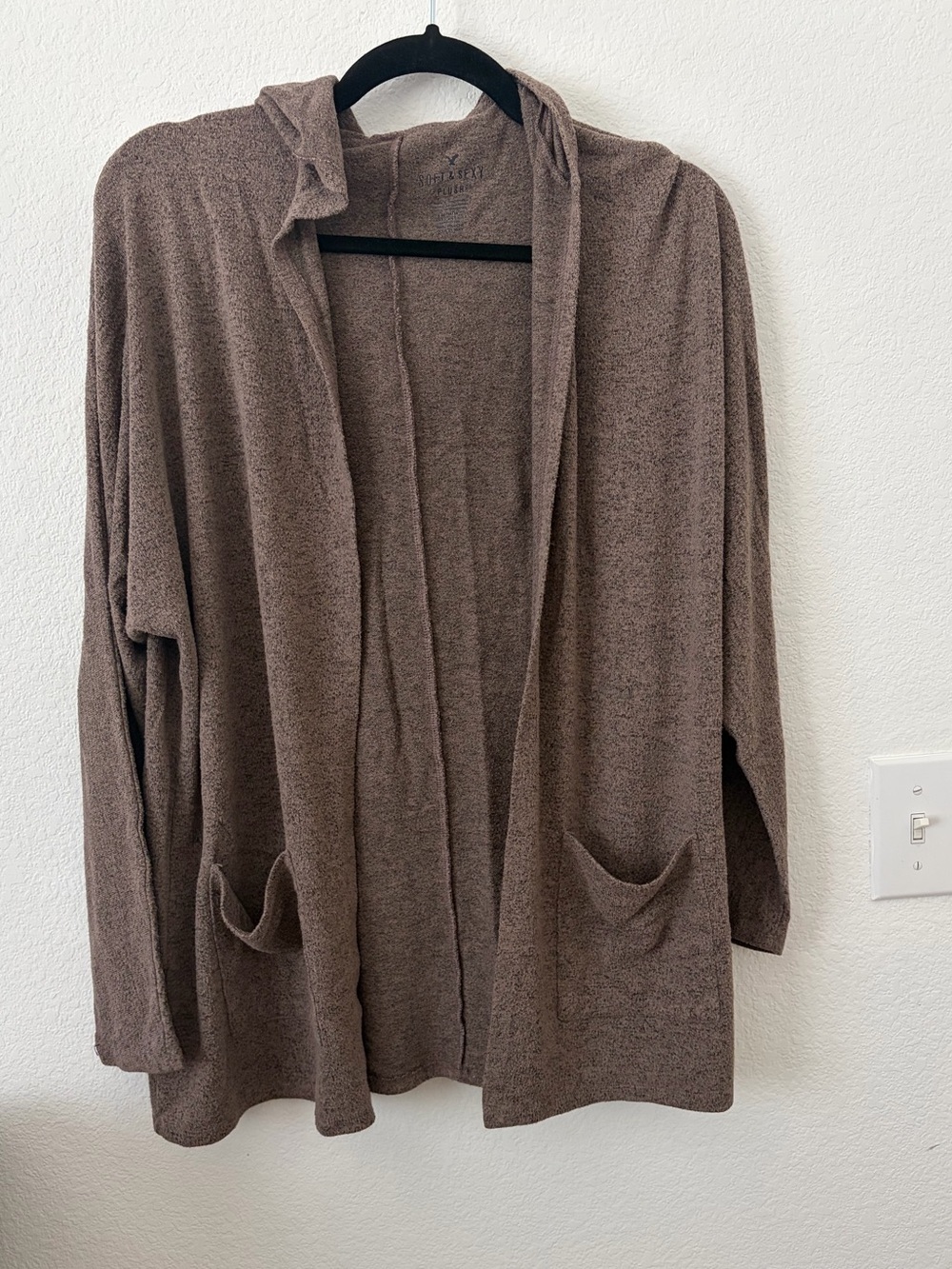 Size M American Eagle Outfitters Hooded Open-Front Cardigan